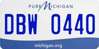 MI license plate DBW0440
