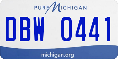 MI license plate DBW0441