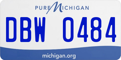 MI license plate DBW0484