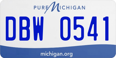MI license plate DBW0541