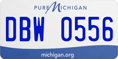 MI license plate DBW0556
