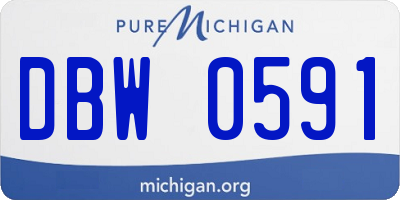 MI license plate DBW0591