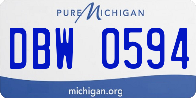 MI license plate DBW0594