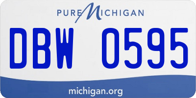 MI license plate DBW0595