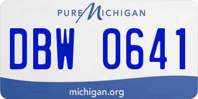 MI license plate DBW0641