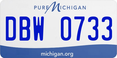 MI license plate DBW0733