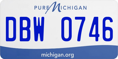 MI license plate DBW0746