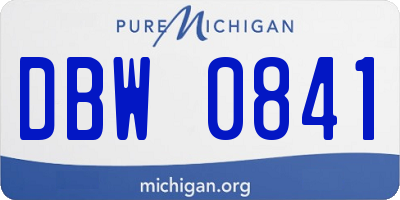 MI license plate DBW0841