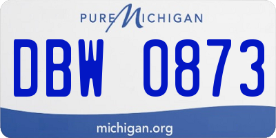 MI license plate DBW0873