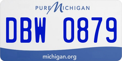 MI license plate DBW0879