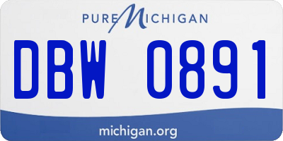 MI license plate DBW0891