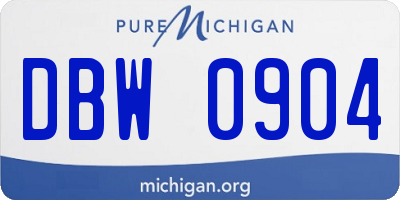 MI license plate DBW0904