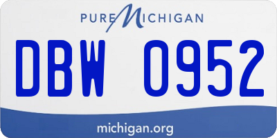 MI license plate DBW0952