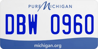 MI license plate DBW0960