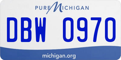 MI license plate DBW0970