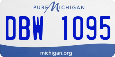 MI license plate DBW1095