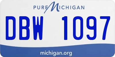MI license plate DBW1097