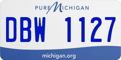 MI license plate DBW1127