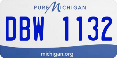 MI license plate DBW1132