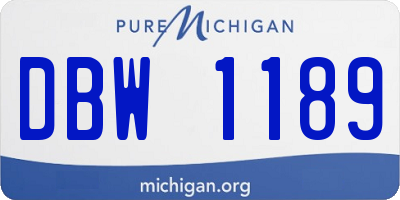 MI license plate DBW1189