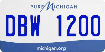 MI license plate DBW1200