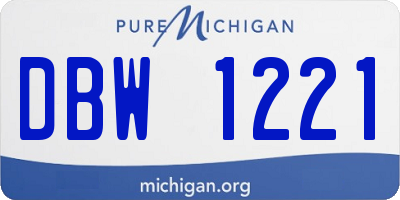 MI license plate DBW1221