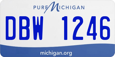 MI license plate DBW1246