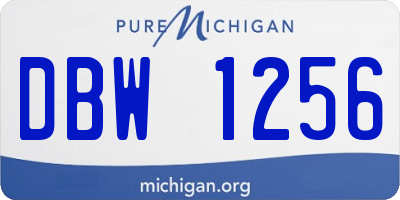 MI license plate DBW1256