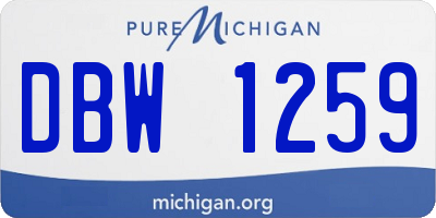 MI license plate DBW1259