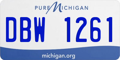 MI license plate DBW1261