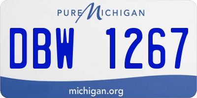 MI license plate DBW1267