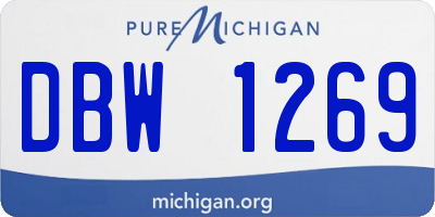 MI license plate DBW1269