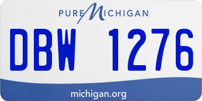 MI license plate DBW1276
