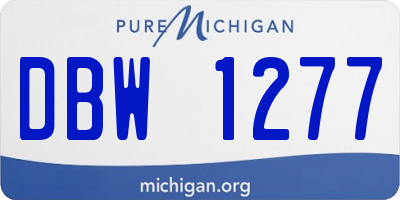 MI license plate DBW1277