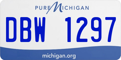 MI license plate DBW1297