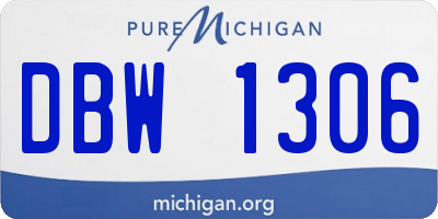 MI license plate DBW1306