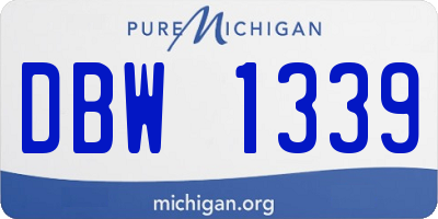 MI license plate DBW1339