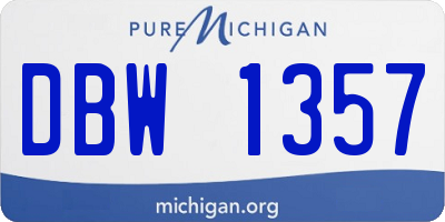 MI license plate DBW1357