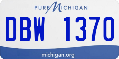 MI license plate DBW1370