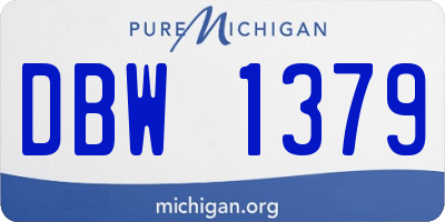 MI license plate DBW1379