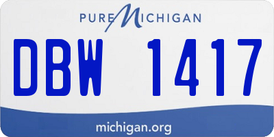 MI license plate DBW1417