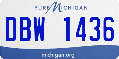 MI license plate DBW1436