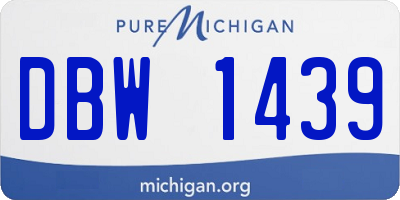 MI license plate DBW1439