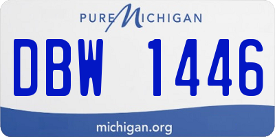 MI license plate DBW1446