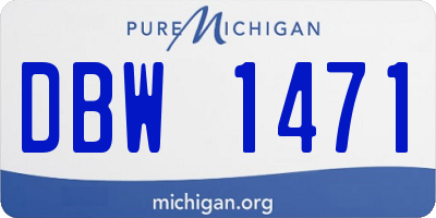 MI license plate DBW1471