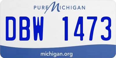 MI license plate DBW1473