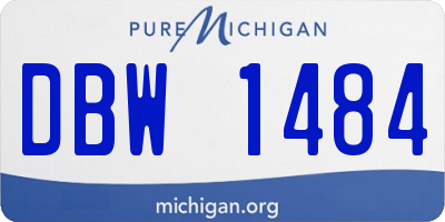 MI license plate DBW1484