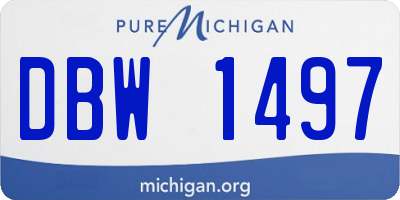 MI license plate DBW1497