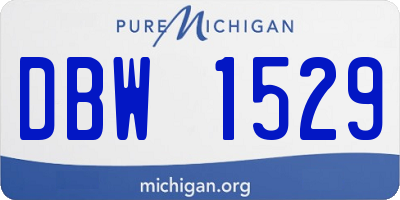 MI license plate DBW1529