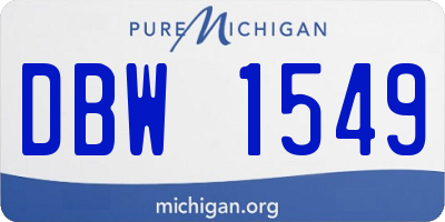 MI license plate DBW1549